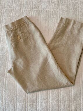 Chico's 100% Linen trousers Sz 6